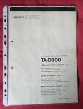 SONY Esprit TA-D900 Original Bedienungsanleitung