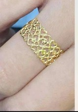 18kt Gold zierlicher Vorsteckring Au750 Punze Größe O