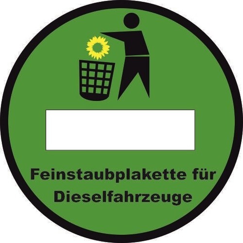 Aufkleber feinstaubplakette - aufkleber,