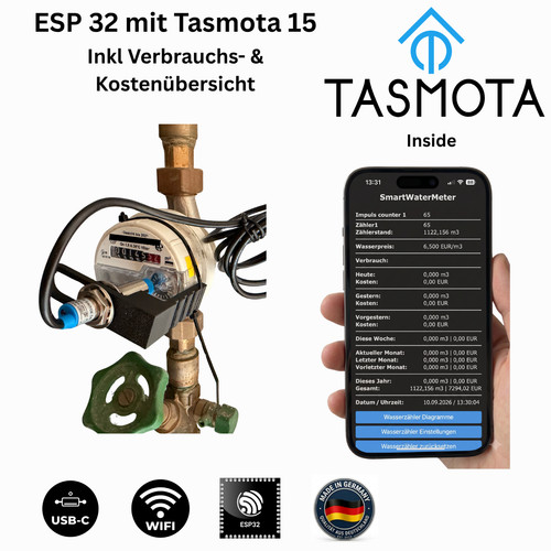 Tasmota smarter wasserzähler - tasmota,