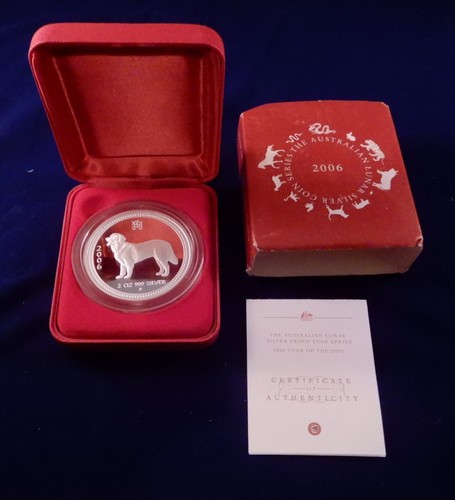 Unzen silber lunar hund - 2,