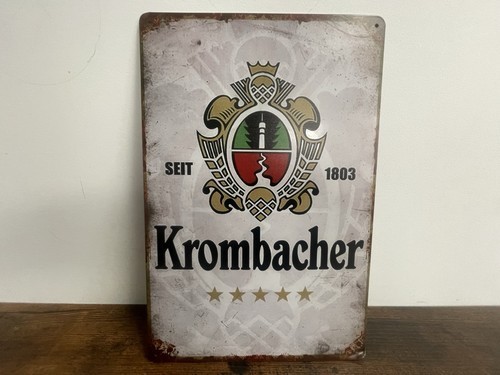 Krombacher bier blechschild - bier,