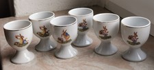 6 alte Eierbecher mit