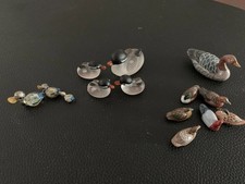 Miniatur Tiere Enten Setzkasten Sammlung Glastiere Figuren
