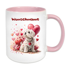 Hunde Tasse Malteser mit