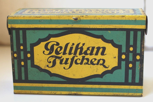 Alt klein blechdose pelikan - blechdose,