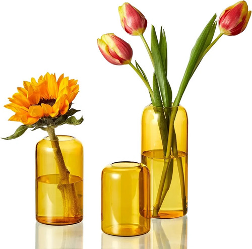 3er set blumenvase bernstein - 3er,