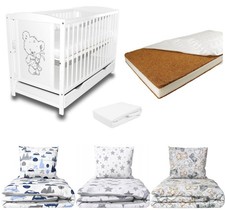 Babybett Gitterbett Weiß mit