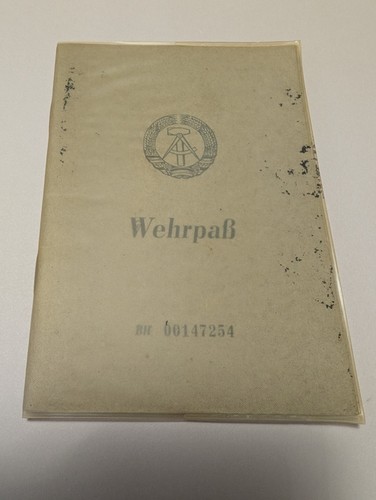 Wehrpass nva 1965 - wehrpass,