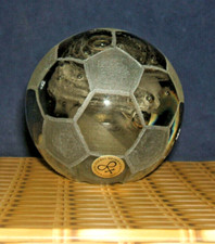 Seltene große deutsche Glasblasserie Heimbach Kristallglas Briefbeschwerer