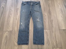 Levis 501 Jeans  Blau Cuts Used Herrenhose Levi Strauss W33 L30 M Jeanshose Hose