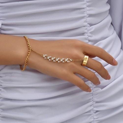 Langer ring armband handkette - langer,