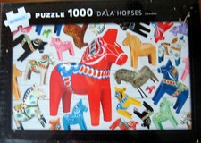 Puzzle Dalarnapferde Dala Horses aus Schweden 1000 Teile