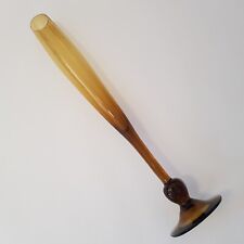 Alsterfors Kunstglas Blumenknospen Vase Schweden Bernstein 30cm Vintage Nordic Design