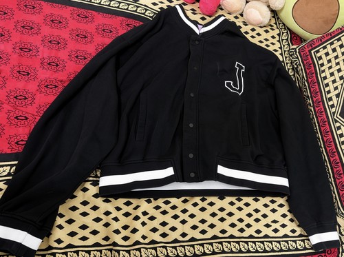 Black varsity jacket - black, –