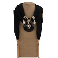 Damenschal-mit Schmuckanhänger-Multifunktionstuch Halstuch - Elegant - Halskette