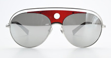 ALAIN MIKLI Sonnenbrille Toujours A04010 001/6G 2N Retro Silber Verspiegelt Rund