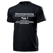 EPA Einmannpackung Typ1 BW Notration Essen Verpflegung Humor Fun T Shirt #17234