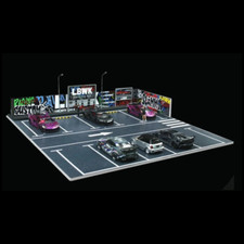 Diorama 1:64 Auto-Garage Modell LED Auto Showroom Szene Gebäudemodell Vitrine