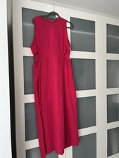Zara Damen Midi Kleid Pink Gr
