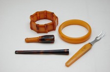 Konvolut alt Bakelit amber