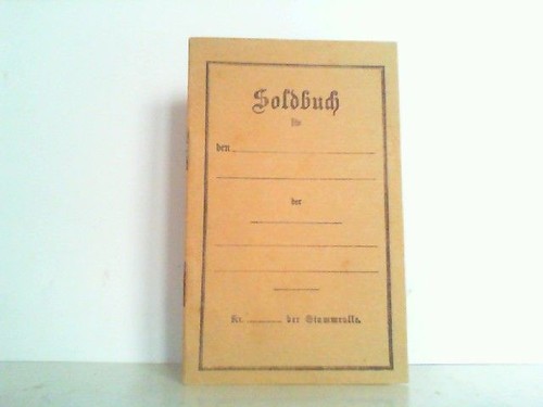 Soldbuch unbenutztes - soldbuch.,
