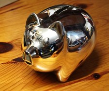 Sparschwein aus Metall für Kaffeekasse, Trinkgeld u.v.a.m.