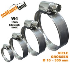 EDELSTAHLSCHELLE W4 12mm V2A INOX SCHLAUCHSCHELLE Schneckengewinde Edelstahl Set