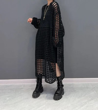 Lange lässige schwarze