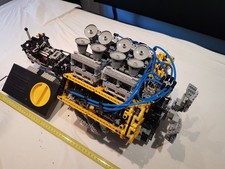 Lego V8 Engine Motor With Gear