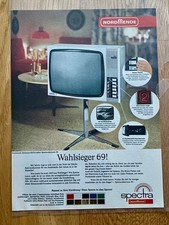 Wahlsieger 69! Nordmende Spectra Electronic 1969 Vintage Ad Werbung Reklame V2