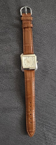 Armbanduhr braun silber