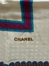 CHANEL Seidentuch Schal kaum getragen offwhite RAR