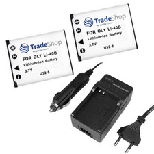 3in1 Set: 2x Akku + Ladegerät für Casio NP-80 NP-82 EX-Z800 Exilim ZOOM