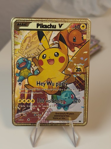 Pokemon pikachu metallkarte - pikachu, v