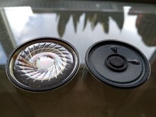 2x MINIATUR LAUTSPRECHER Breitband 45+50mm 45Ω Modellbau Helmsprechanlage usw.