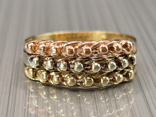 Vintage keeper ring - keeper, kt