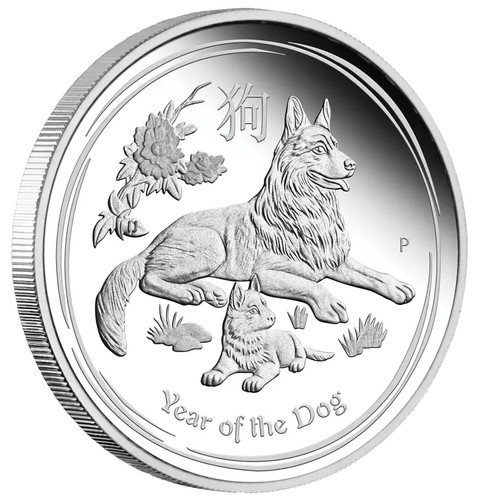 Silbermünze jahr des - des, hundes
