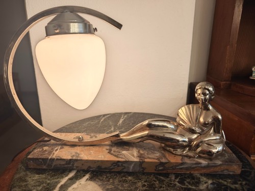 Art deco figurenlampe - art,