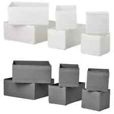 6x IKEA Aufbewahrungsbox - Faltbare Reißverschluss Wäscheboxen & Schubladen Organizer Körbe