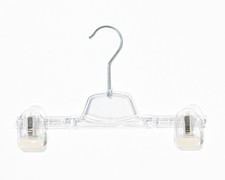 100x Klammerbügel 29x15x2 cm Kunststoffbügel Coronet transparent Hosenbügel