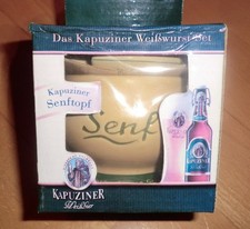 Kapuziner Weißbier Bier Senftöpfchen Senftopf 100ml Werbeartikel Werbung Sammeln