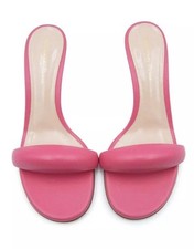 Gianvito Rossi Bijoux 55 MM Kitten Heel Mules In Pink Leather Gr. 38,5