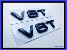 2x V8T Emblem schwarz