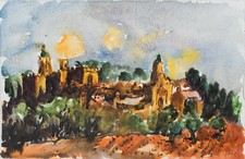 C. KRUCK (1925-1985), Italienische Landschaft,  1980, Aquarell Moderne 1970-1989