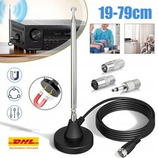 DAB UKW Radioantenne – 75 Ohm FM Antenne mit 3 m Kabel für HiFi & Heimkino