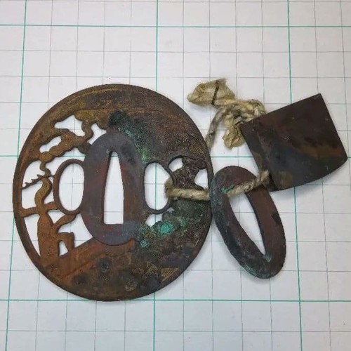 Eisen tsuba set - set, habaki