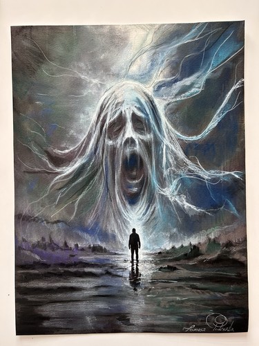 Original horror geist pastell - original,