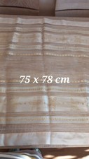 Weihnachten Mitteldecke 75 X78cm,beige,Organza,goldene Streifen,neu