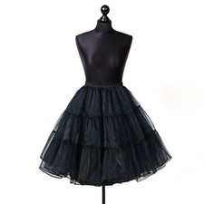 schwarze Petticoat Tüllrock Reifrock Tütü Ballettrock Unterrock Gr.32 bis 58 